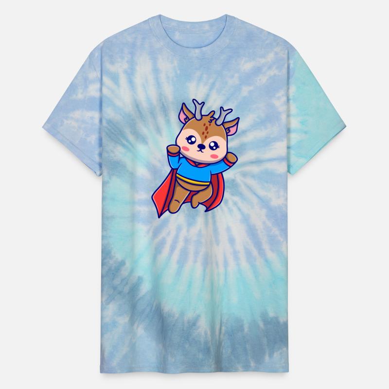 Cute super deer cartoon icon illustration gifts