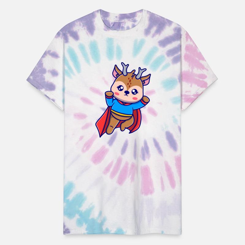 Cute super deer cartoon icon illustration gifts