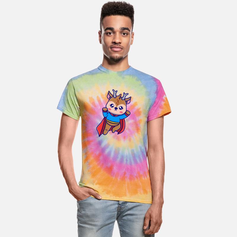 Cute super deer cartoon icon illustration gifts