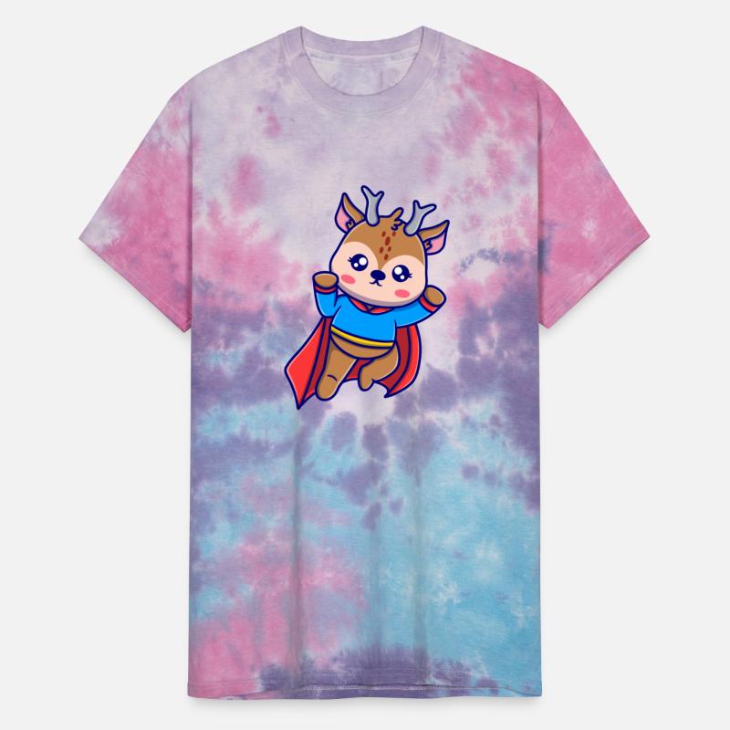 Cute super deer cartoon icon illustration gifts