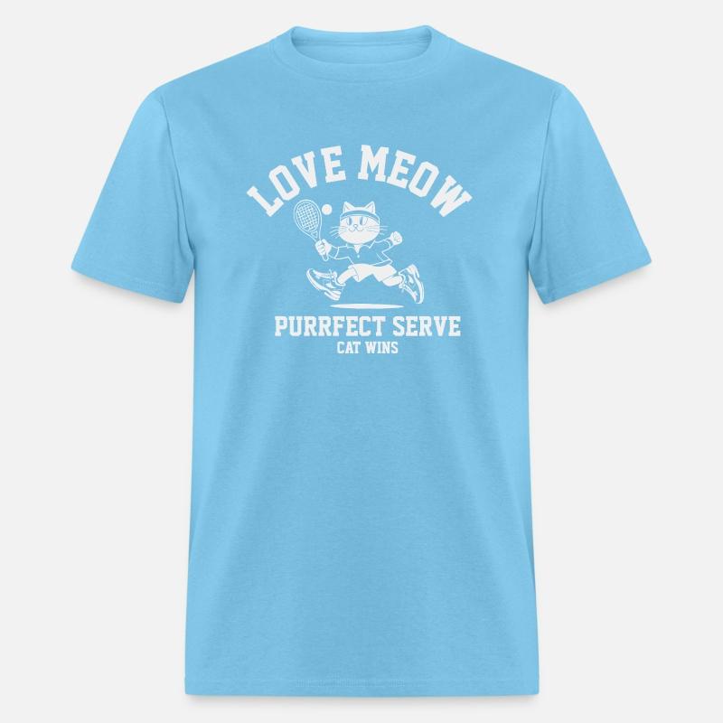 Cute Tennis Cat – Minimalist Line Art Illustration