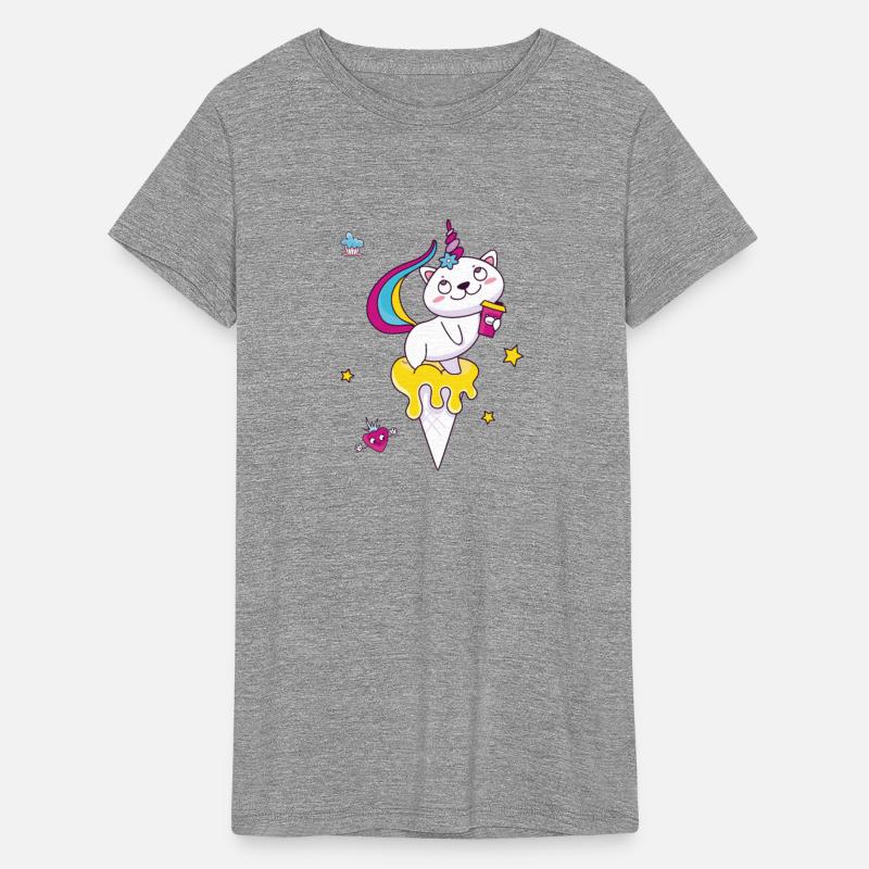 Cute unicorn cat on ice cream cone cartoon