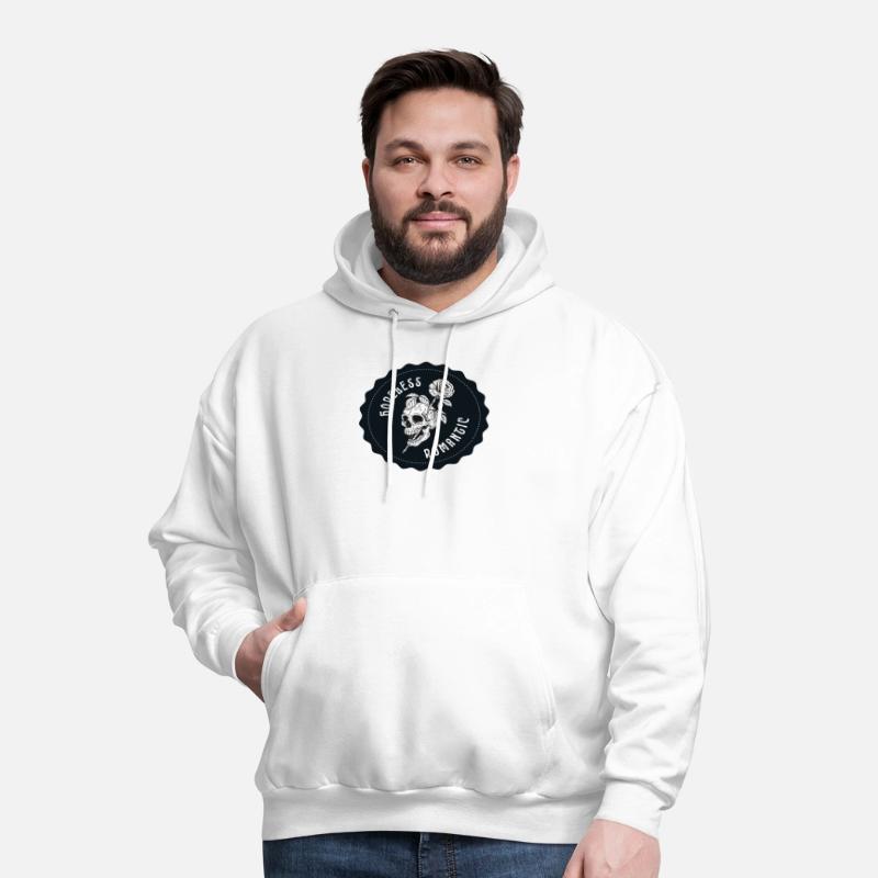 Dark Navy Illustrated Skull Hopeless Romantic