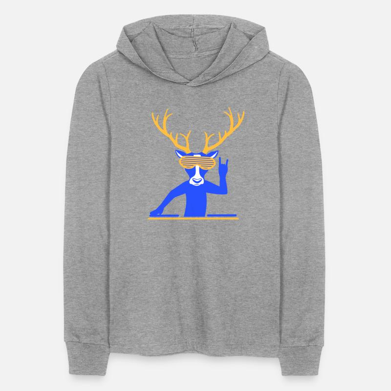 DJ Stag Antlers Sunglasses Mixing Console Music