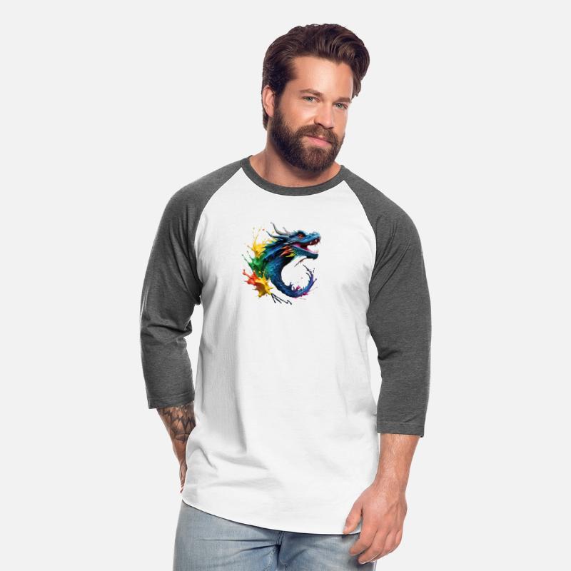 Dragon Colorful Paint Splash