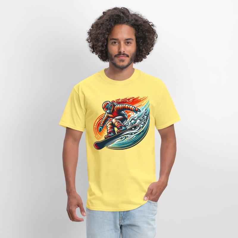 Dynamic Snowboarding Adventure Burst of Colors