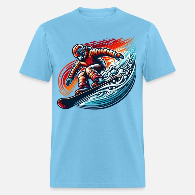 Dynamic Snowboarding Adventure Burst of Colors