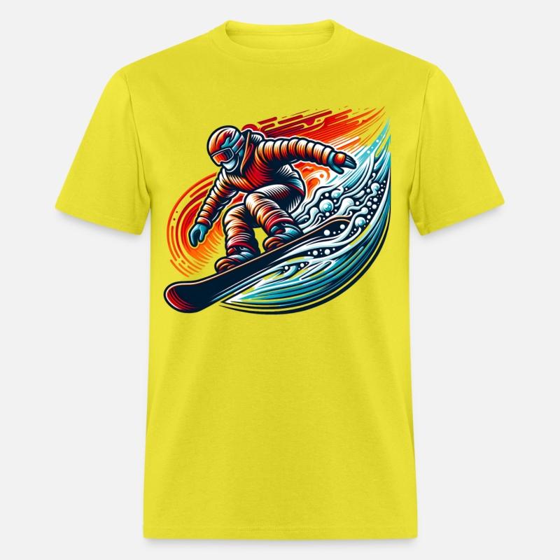 Dynamic Snowboarding Adventure Burst of Colors