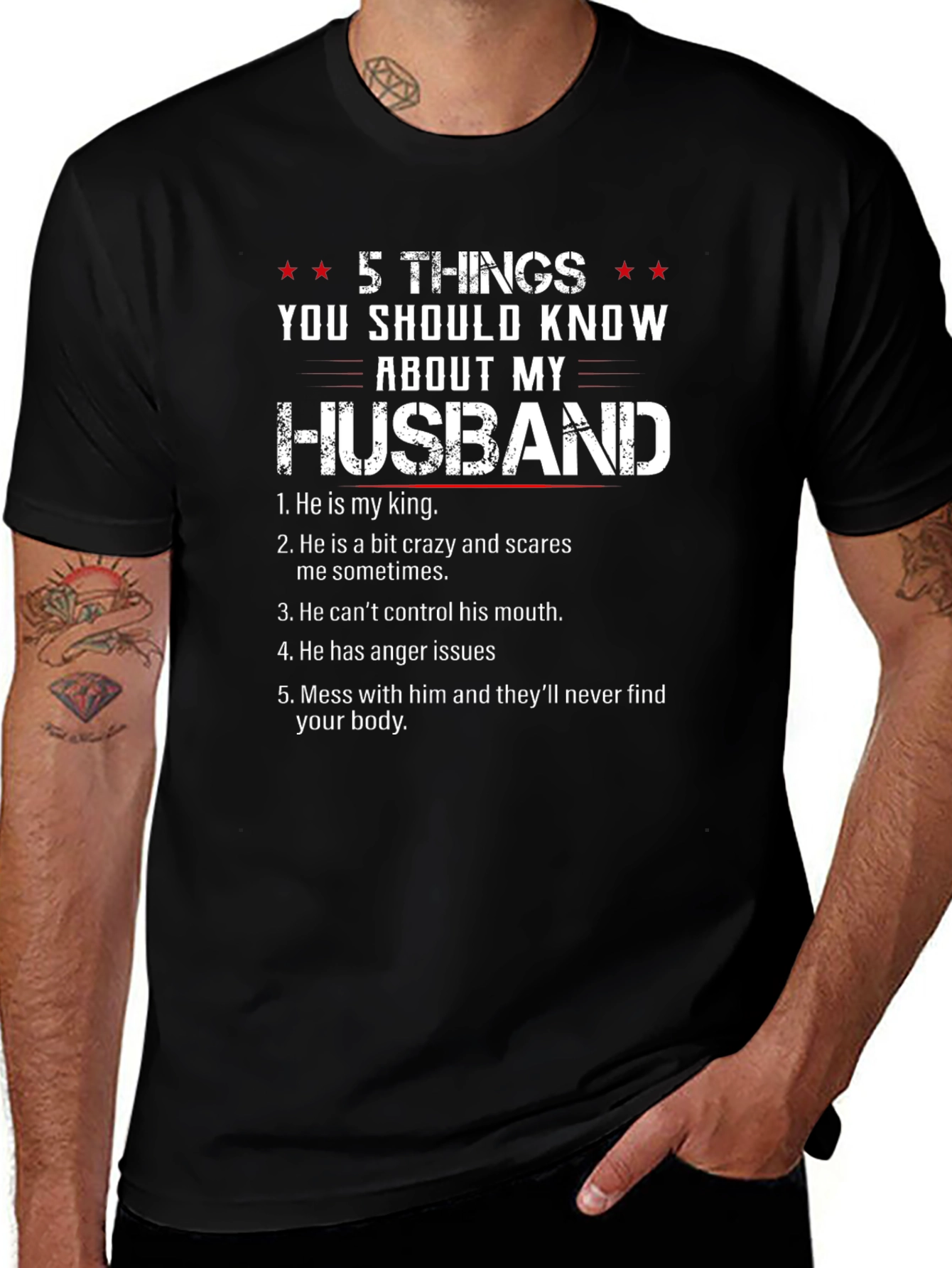 5 Things You Should Know About My Husband T-Shirt