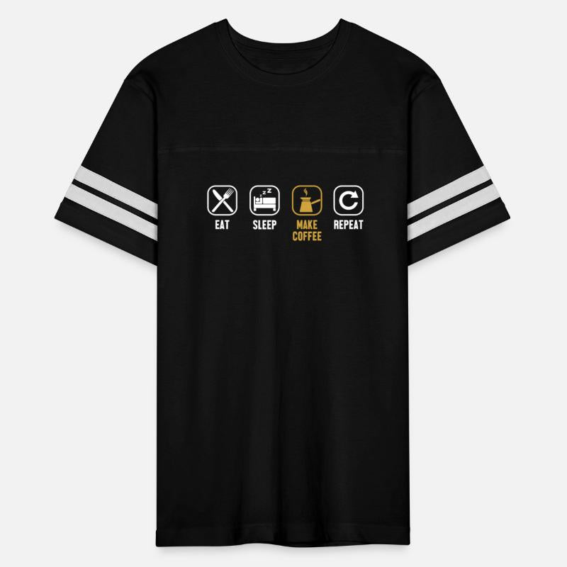 Eat Sleep Make Coffee Repeat Queen Latte Art