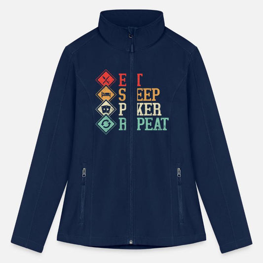 Eat Sleep Poker Repeat Gambling Card Player