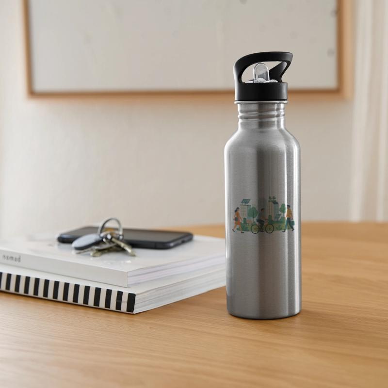 Eco-Friendly Urban Cycling Scene