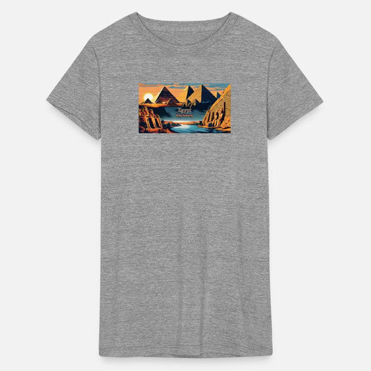 Egyptian Sunset with Pyramids and Sphinx