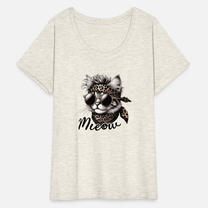 Elegant cat with a messy hairstyle