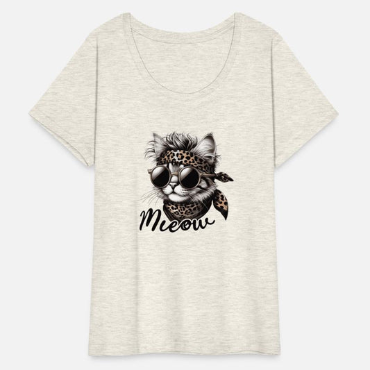 Elegant cat with a messy hairstyle