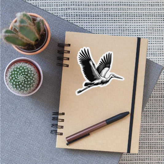 Elegant Flying Stork