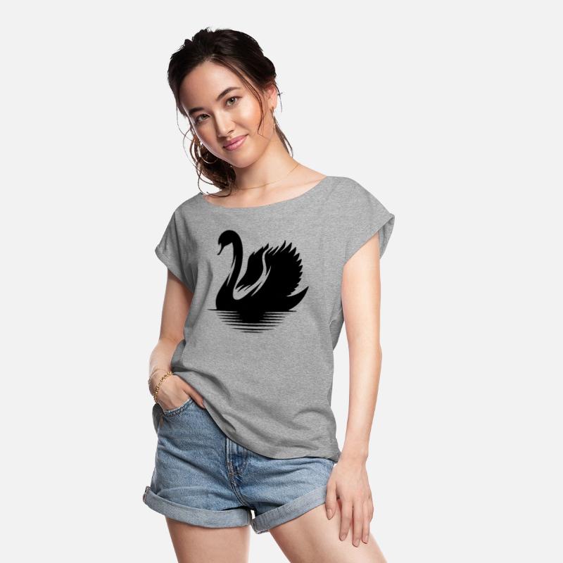 Elegant Swan Waterfowl Silhouette Portrait