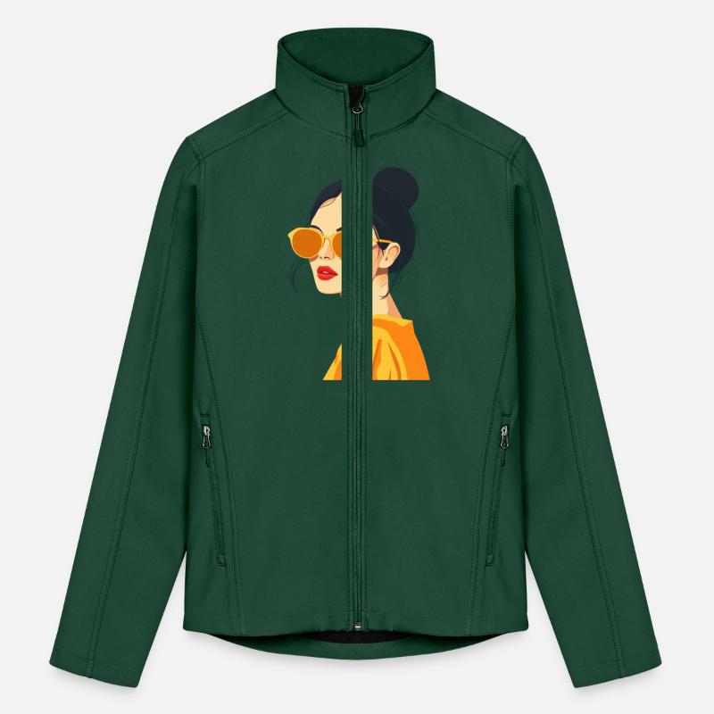 Fashionable Female with Yellow Sunglasses