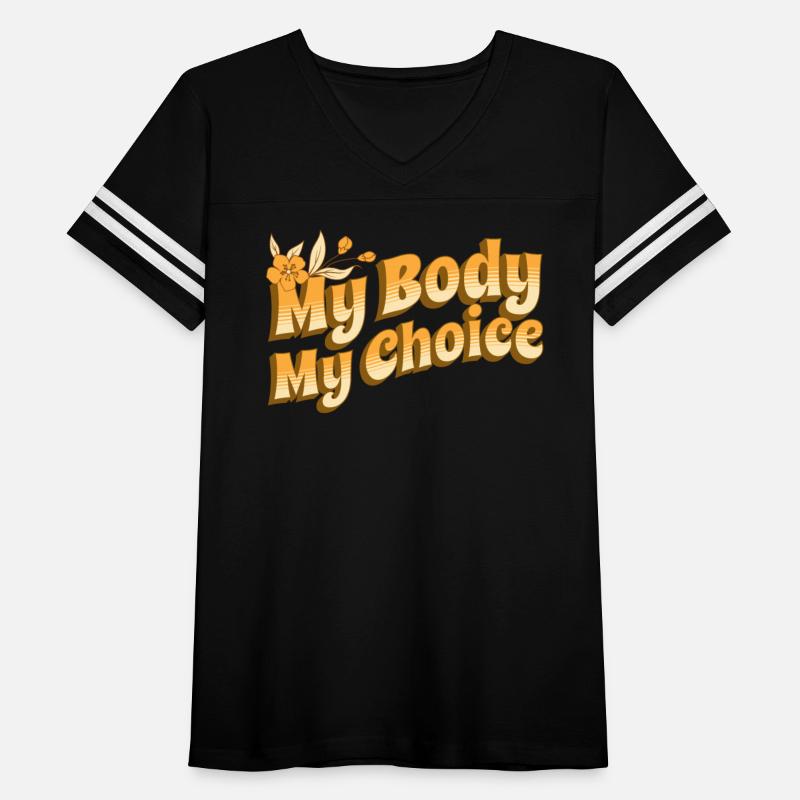 Feminist My Body My Choice Retro Floral Typography