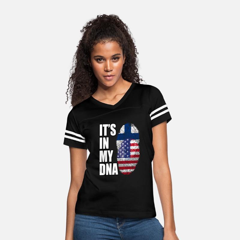Finland And American Mix Heritage DNA Flag