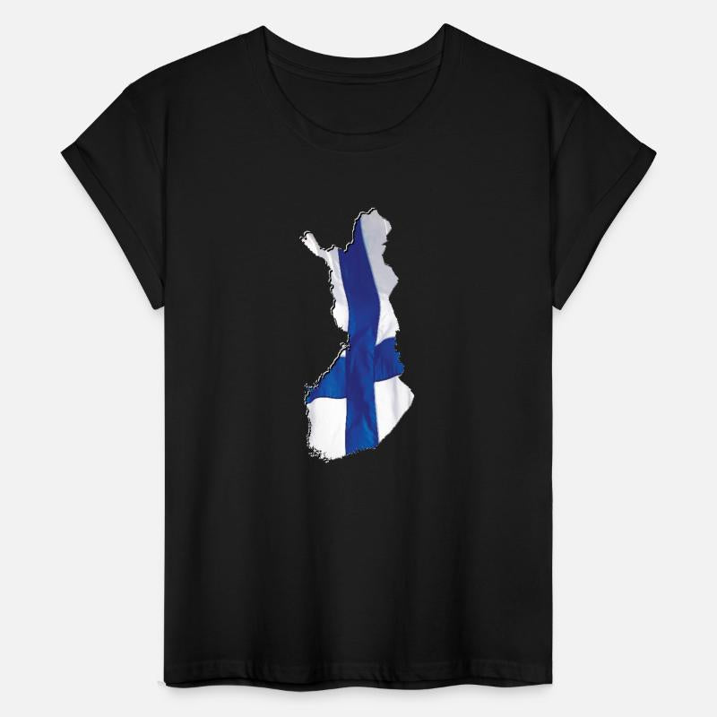 Finland Flag in Finland Map