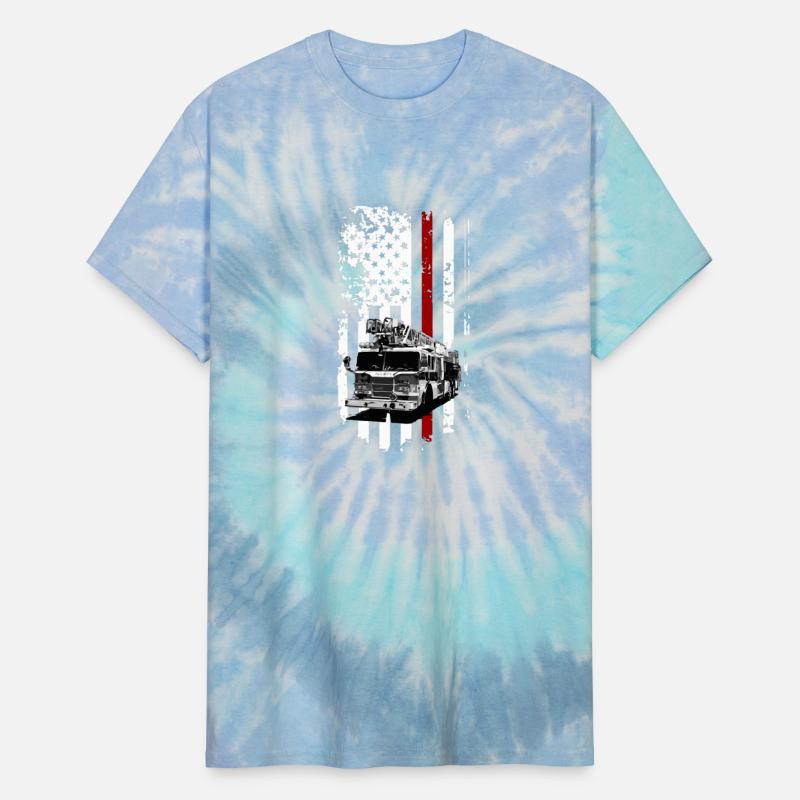 Fireman American Flag Firetruck Rescue Vehicle For