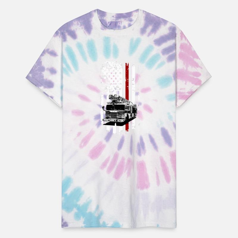 Fireman American Flag Firetruck Rescue Vehicle For