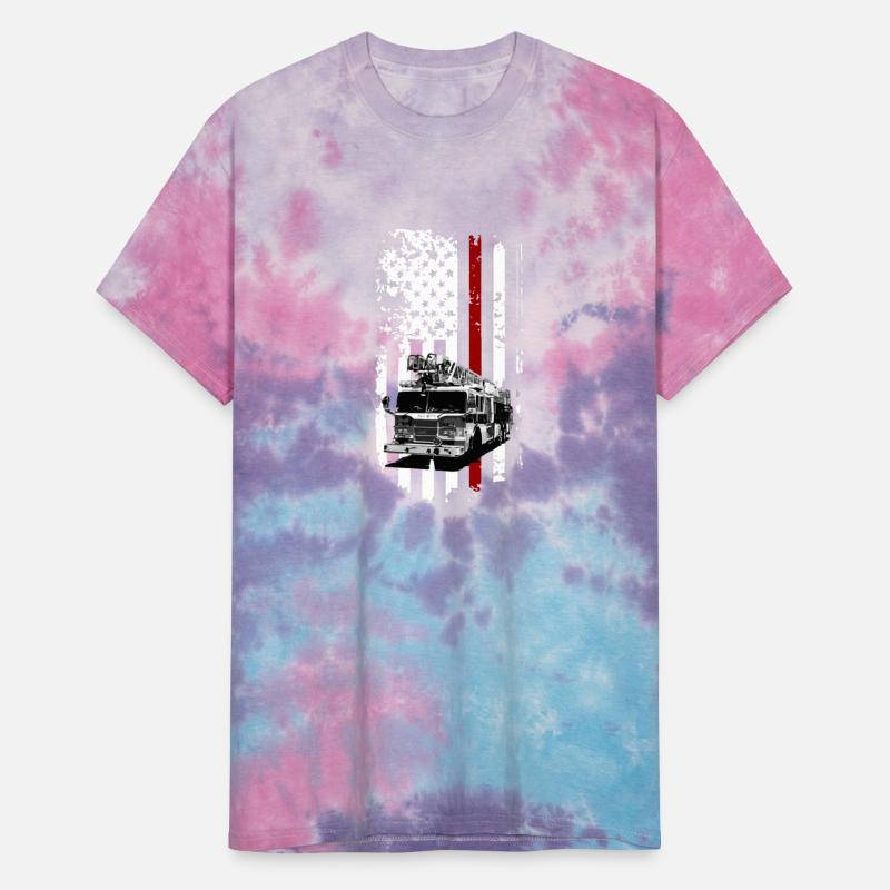 Fireman American Flag Firetruck Rescue Vehicle For