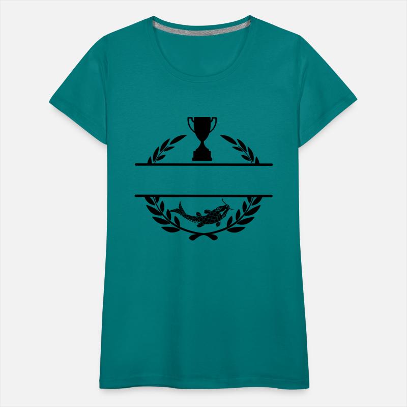 Fish and cup in laurel wreath with blank text bar
