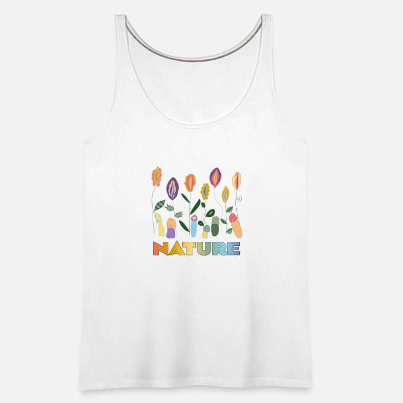 Flower Meadow with Mushrooms. Body Positivity.