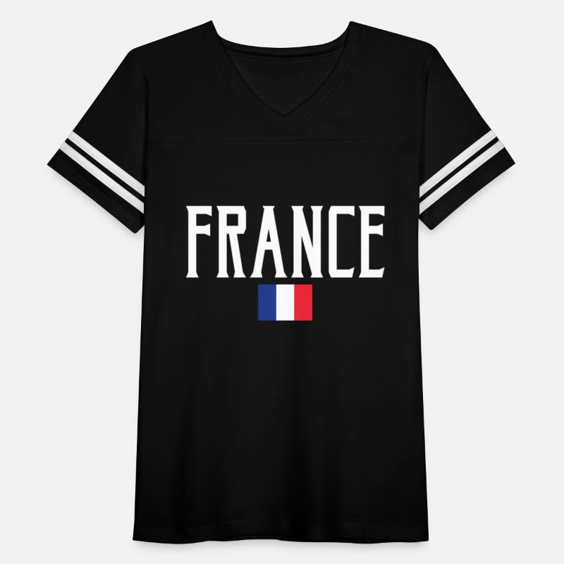 France Flag White Text