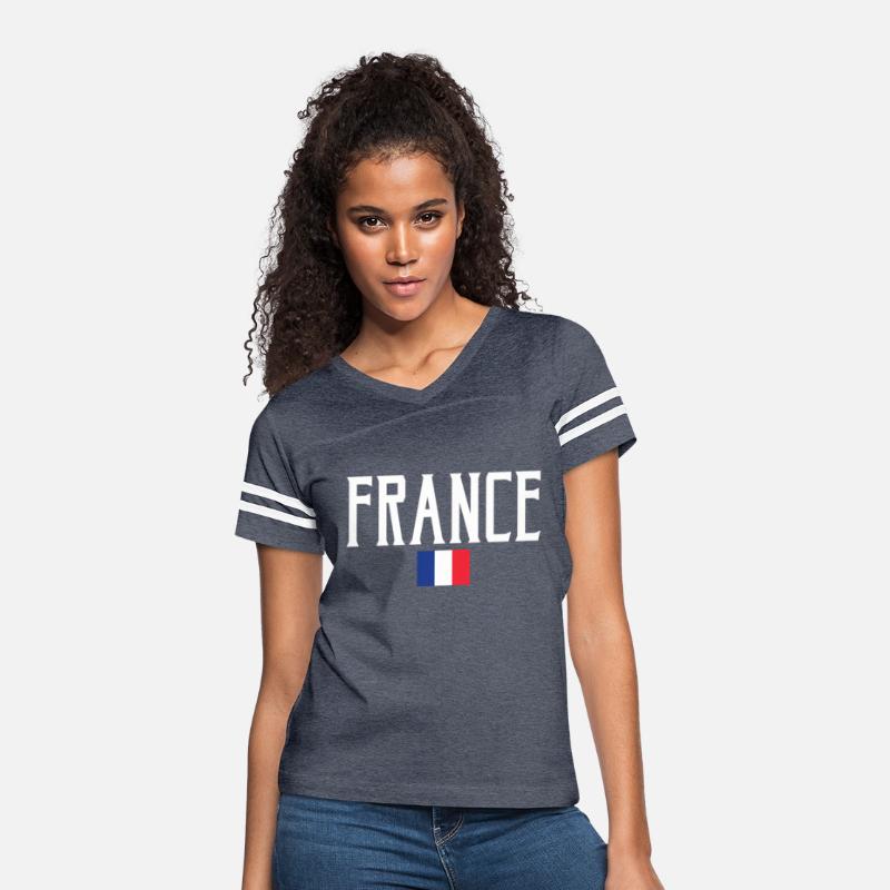 France Flag White Text
