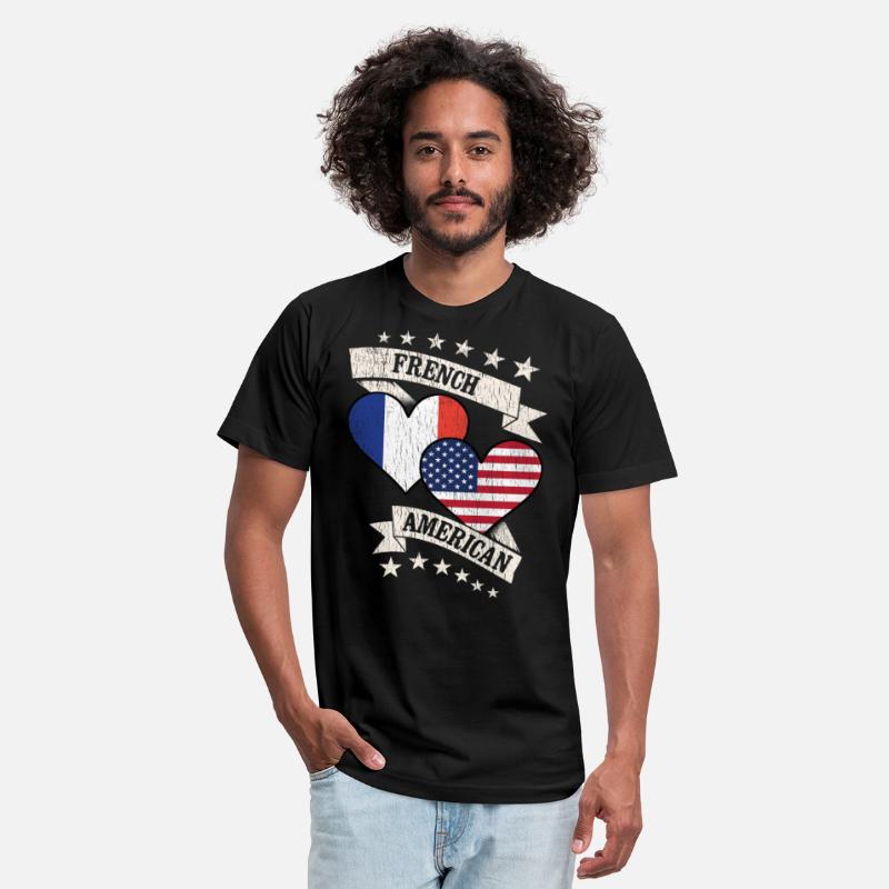French American Heart Flags France America