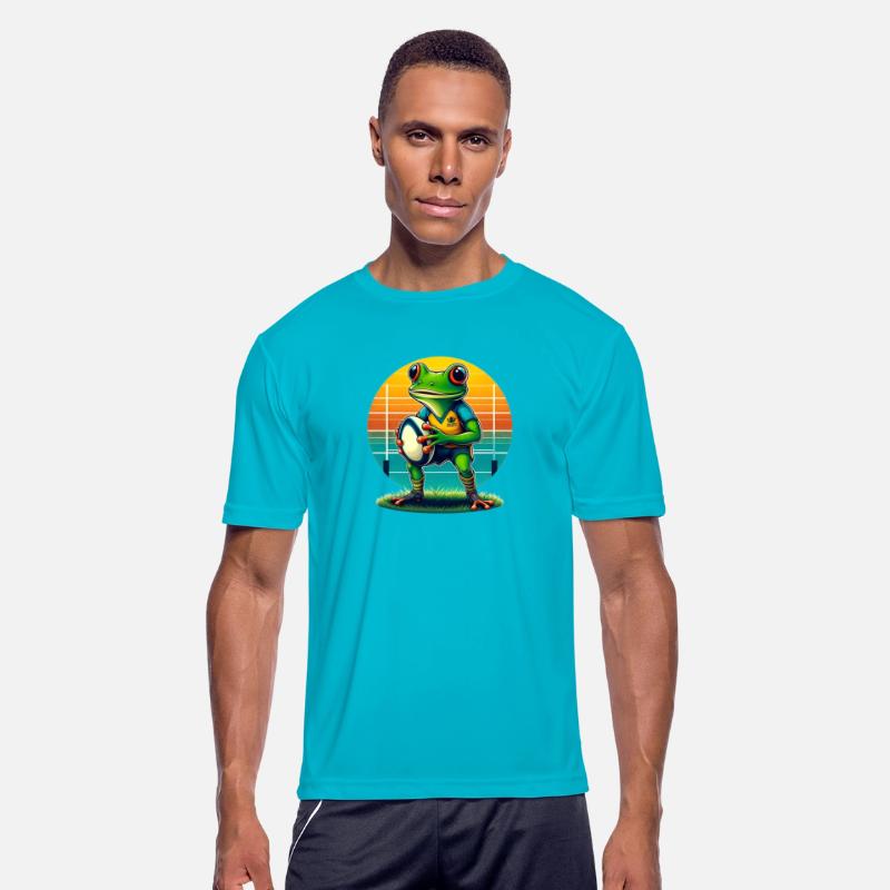 Funky Frog Playing Rugby