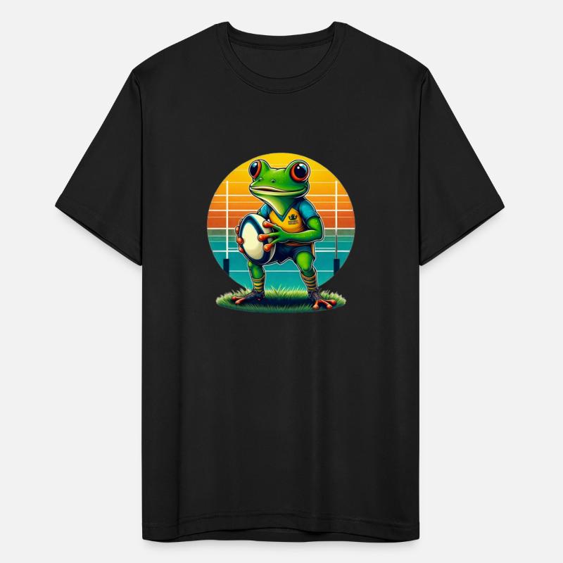 Funky Frog Playing Rugby