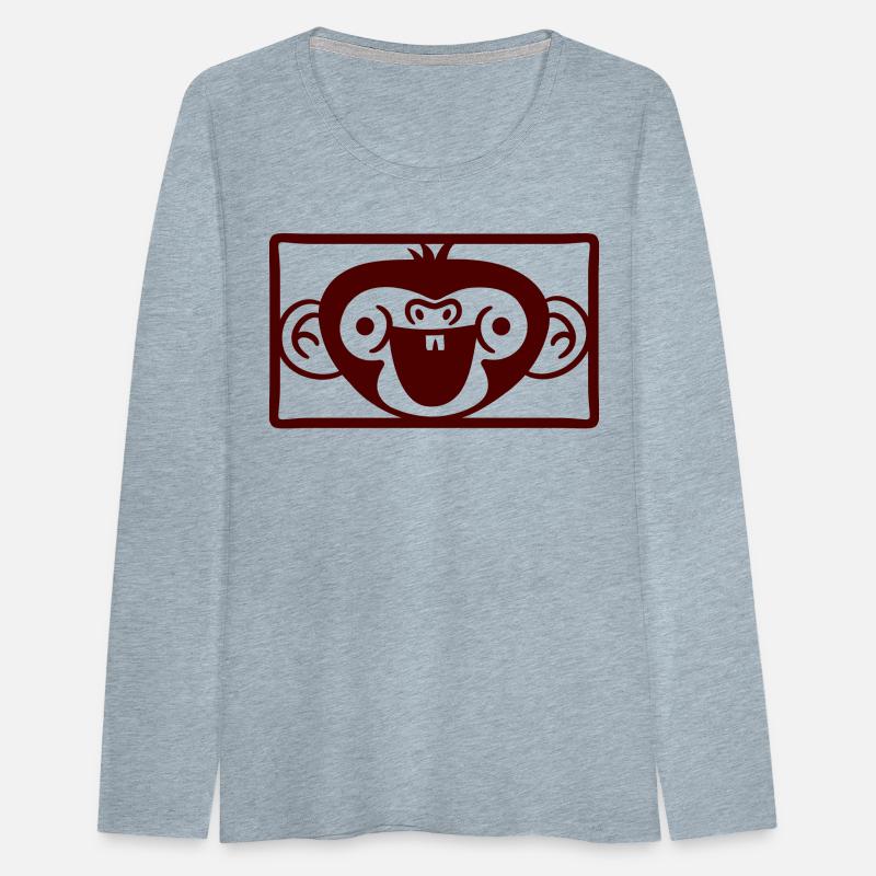 Funny Happy Monkey Head Laughing Face Rectangle