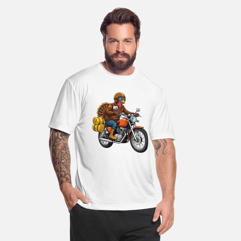 Funny Thanksgiving Turkey Riding Motorcycle Biker