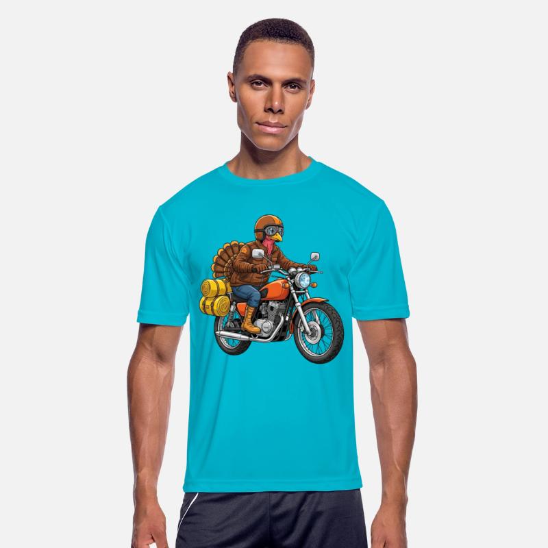 Funny Thanksgiving Turkey Riding Motorcycle Biker