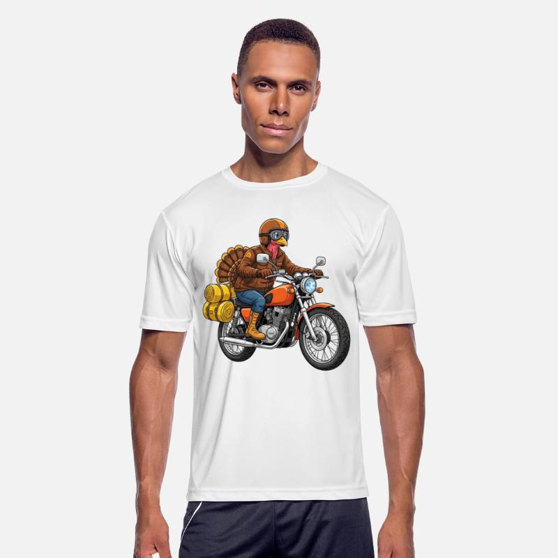 Funny Thanksgiving Turkey Riding Motorcycle Biker