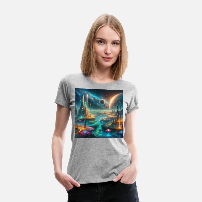 Futuristic Alien Landscape Design Fantasy Sci-Fi