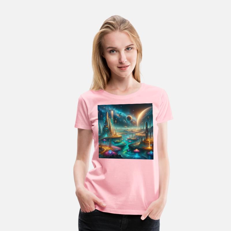 Futuristic Alien Landscape Design Fantasy Sci-Fi