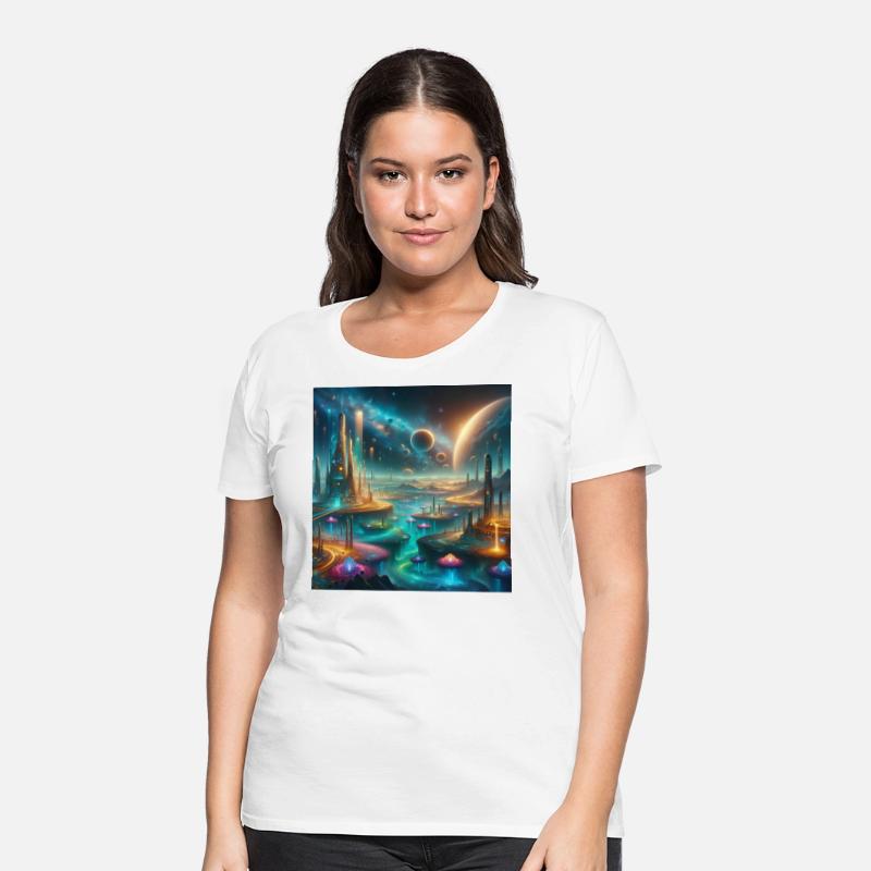 Futuristic Alien Landscape Design Fantasy Sci-Fi