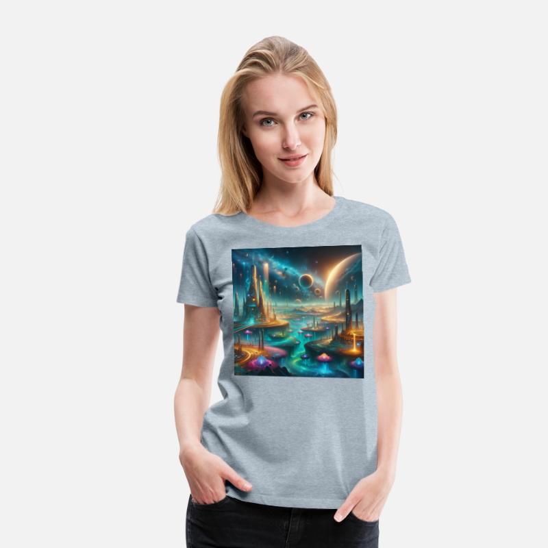 Futuristic Alien Landscape Design Fantasy Sci-Fi