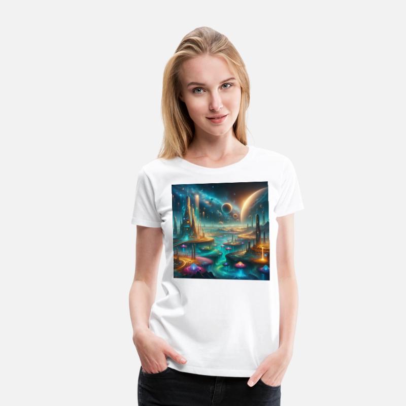 Futuristic Alien Landscape Design Fantasy Sci-Fi