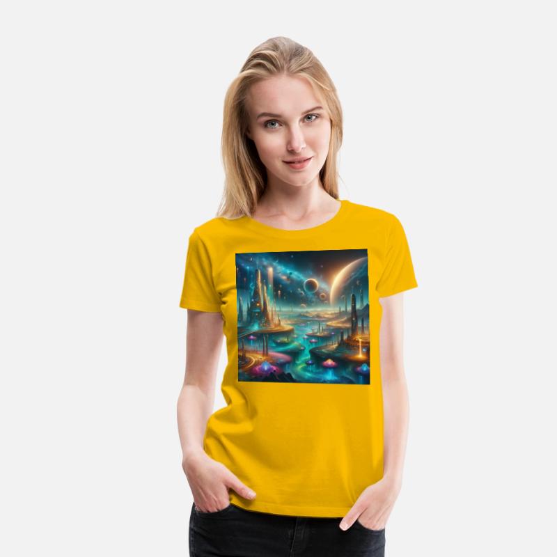 Futuristic Alien Landscape Design Fantasy Sci-Fi