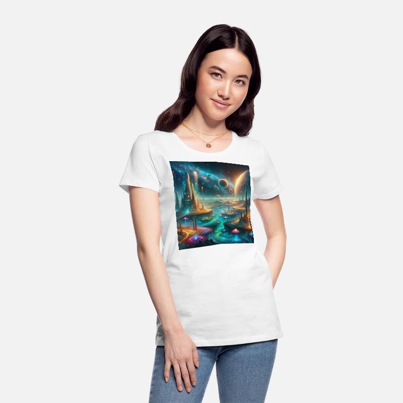 Futuristic Alien Landscape Design Fantasy Sci-Fi