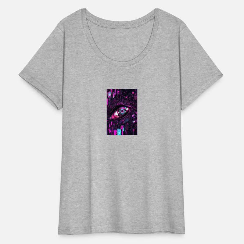 Futuristic cyber eye closeup