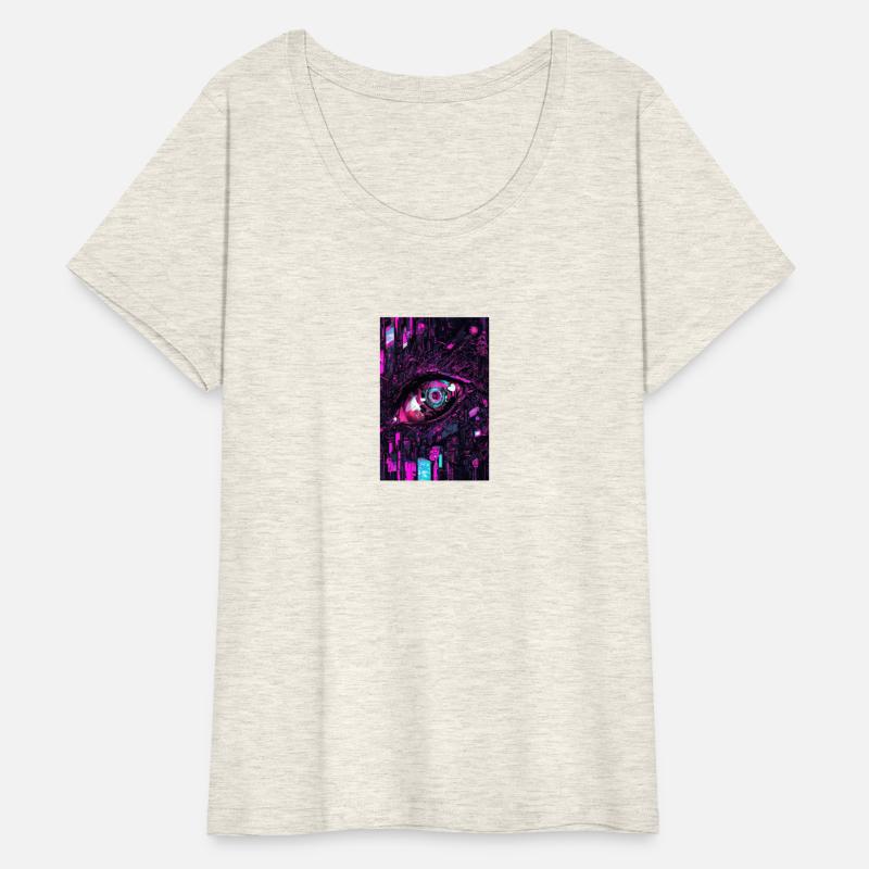 Futuristic cyber eye closeup