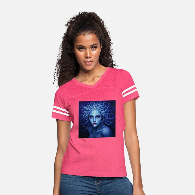 Ghostly siren with ethereal pale skin seaweed