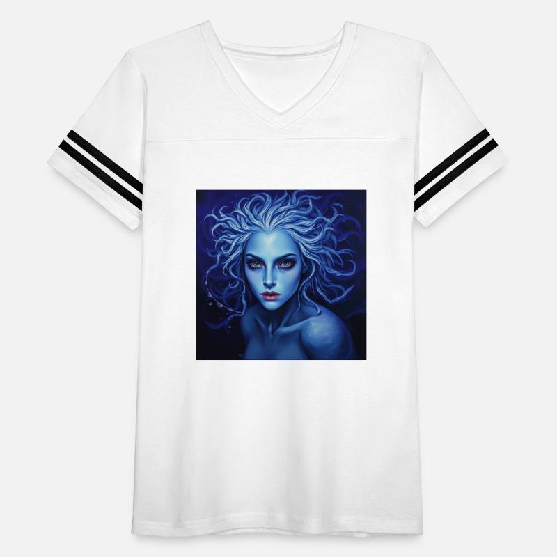 Ghostly siren with ethereal pale skin seaweed